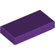 Tile 1 x 2 with Groove / Purple