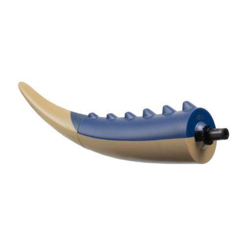 Lego Animal Body Part, Dinosaur, Indominus Rex Tail, with Spikes and Dark Blue print / Dark Tan