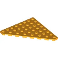 Wedge Plate 8 x 8 Cut Corner / Bright Light Orange