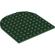 Plate 10 x 10 with Rounded End / Dark Green