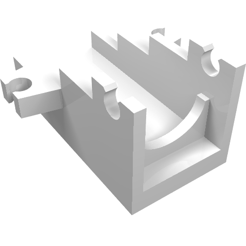 Lego Launcher Base, Weapon Cannon Base 2 x 4 / White
