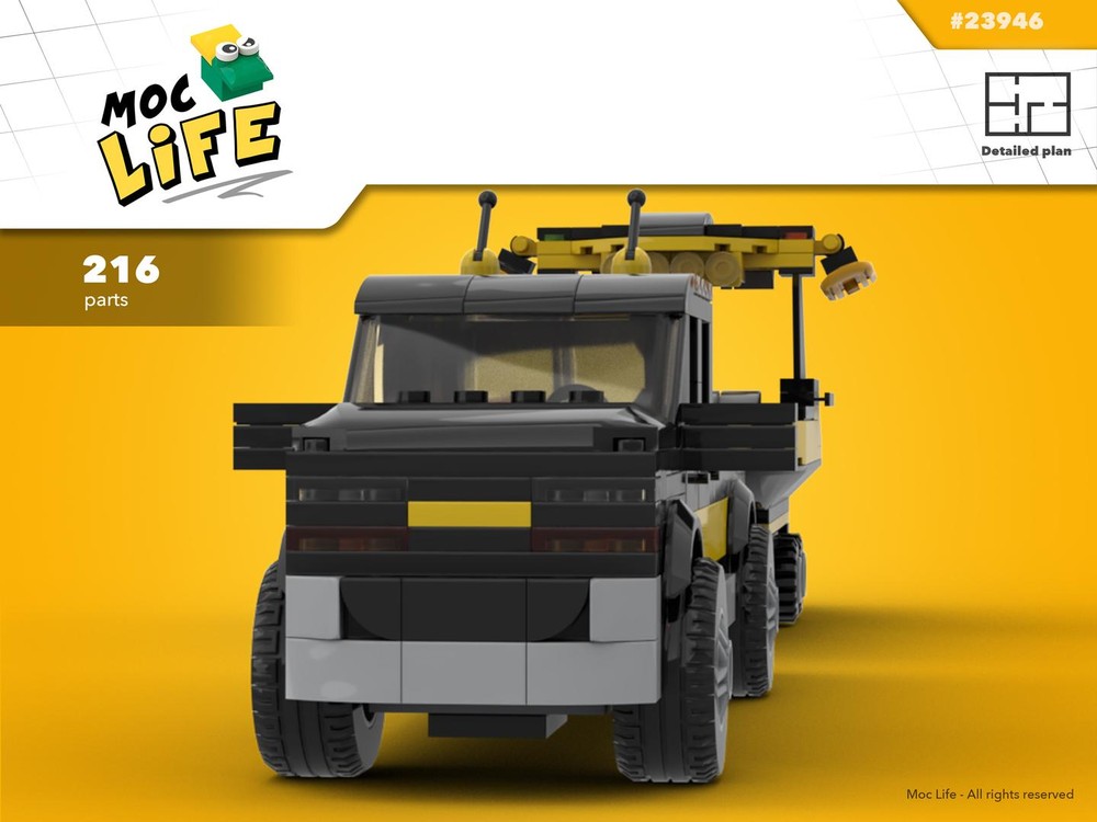 Lego Chevrolet Silverado 1500 quad cab long bed with wakeboard