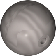 Lego Projectile, Large Figure Weapon, Zamor Sphere / Ball / Flat Silver