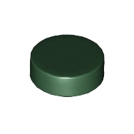 Lego Tile Round 1 x 1 / Dark Green