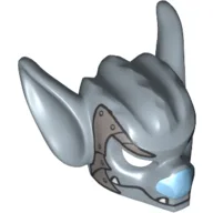 Mask Bat with Fangs and Blue Nose and Armor Plate Print / Sand Blue