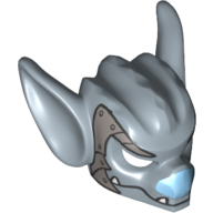 Lego Mask Bat with Fangs and Blue Nose and Armor Plate Print / Sand Blue