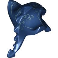 Lego Mask Manta Ray with White Print / Dark Blue