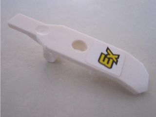 Lego Minifigure, Utensil Ski with Hinge with Yellow 'EX' Pattern (Sticker) - Set 8495