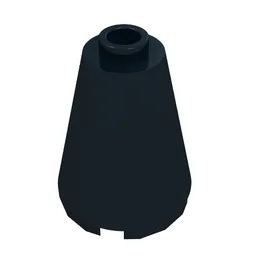 Cone 2 x 2 x 2, Open Stud / Black