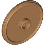 Shield Round with Stud and Raised Rim [Plain] / Medium Nougat