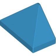 Lego Brick Sloped 45° 2 x 1 Triple with Inside Stud Holder / Dark Azure