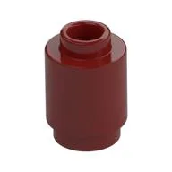 Brick Round 1 x 1 Open Stud / Dark Red