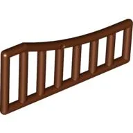 Bar 1 x 8 x 3 - 1 x 8 x 4 Curved / Reddish Brown