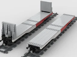 Flat freight car & Flat freight car bulkerhead
