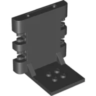 Hinge Bracket 4 x 5 x 5 Locking with 2 Fingers, Two on Each Side, 7 Teeth / Black