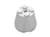 Cone 3 x 3 x 2 / White