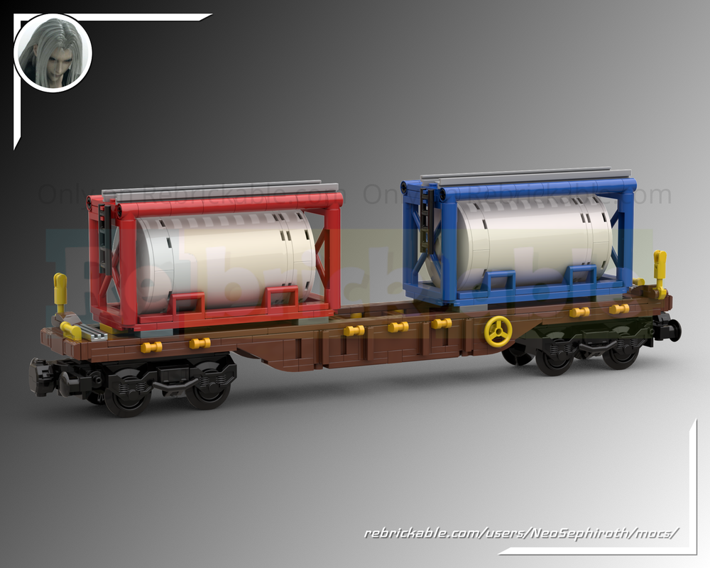Lego Fladbed Container Wagon