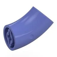 Brick Round 2 x 2 D. Tube with 45° Elbow and Axle Holes (Crossholes) at Each End [LONG] / Blue Violet