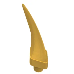 Animal Body Part, Barb / Claw / Tooth / Talon / Horn, Medium / Bright Light Orange