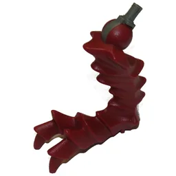 Large Figure Limb, Leg with Pin (Ooni) / Dark Red