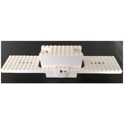 Battery Box / IR Receiver, Train Baseplate 9V RC Train 6 x 30 [Complete Assembly] / White