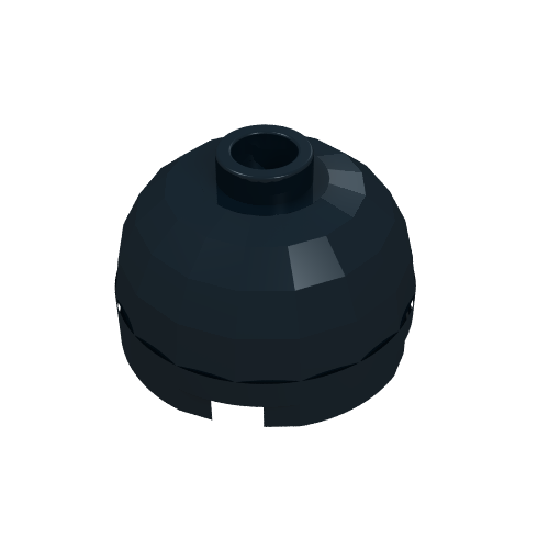Lego Brick Round 2 x 2 Dome Top, Blocked Open Stud, No Bottom Axle Holder / Black