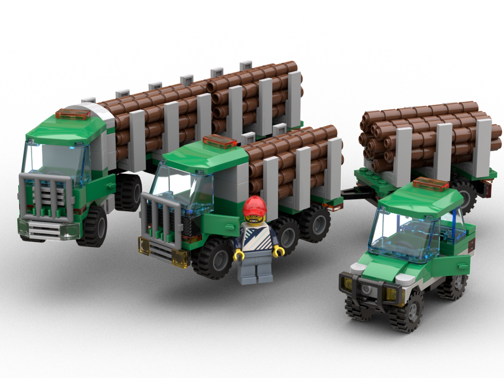 Lego Bulge of logging trucks and trailer (cab over lorry)