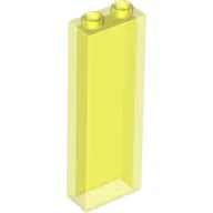 Brick 1 x 2 x 5 without Side Supports / Trans-Neon Green