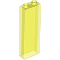 Lego Brick 1 x 2 x 5 without Side Supports / Trans-Neon Green