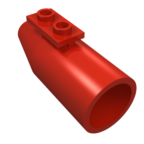 Lego Engine Smooth Large, Cone Back [1 x 2 Thin Top Plate] / Red