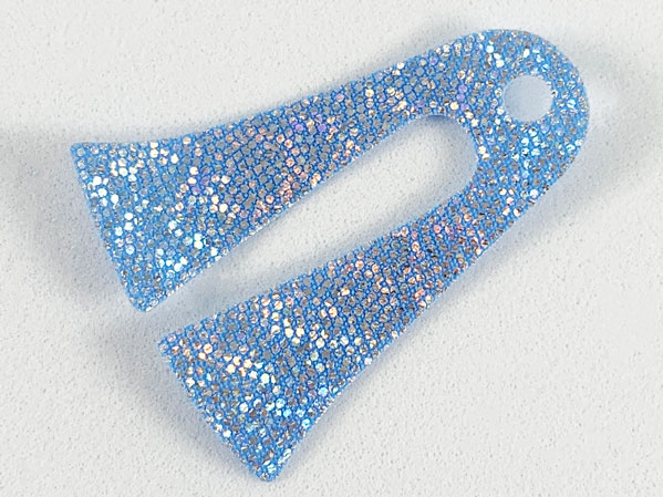 Lego Neckwear Cape, 2 Long Tails, Glitter Print / Bright Light Blue