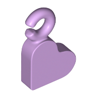 Lego Pendant, Heart / Lavender