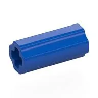 Technic Axle Connector Smooth [with x Hole + Orientation] / Blue