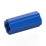 Lego Technic Axle Connector Smooth [with x Hole + Orientation] / Blue