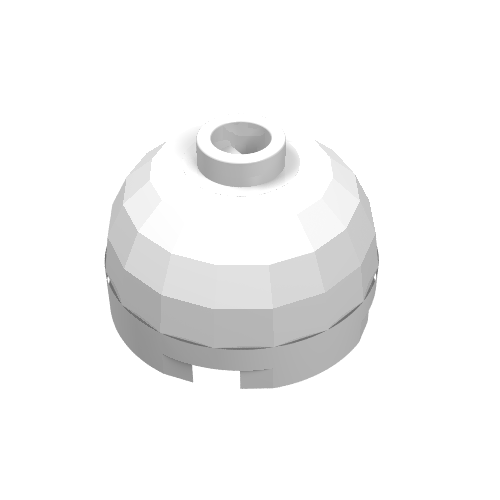 Lego Brick Round 2 x 2 Dome Top, Blocked Open Stud, No Bottom Axle Holder / White