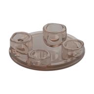 Lego Plate Round 2 x 2 with Rounded Bottom [Boat Stud] / Trans-Brown