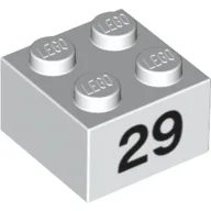 Brick 2 x 2 with Black "29" Print