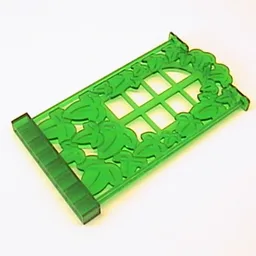 Belville, Wall, 1 x 8 x 12 with Ivy and Window / Trans-Green
