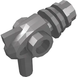 Weapon Gun Ray / Sci Fi - Rounded Heat Diffusers / Flat Silver