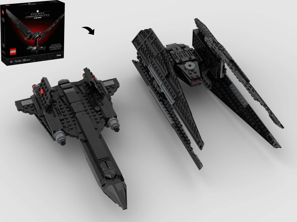 Lego 2-in-1 Alternate Builds Bundle - Alternate Build of 75406 Kylo's Command Shuttle