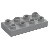Duplo Plate 2 x 4 / Light Bluish Gray