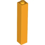 Brick 1 x 1 x 5 with Solid Stud / Bright Light Orange