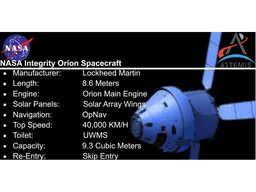 Integrity Orion Capsule. Artemis 2