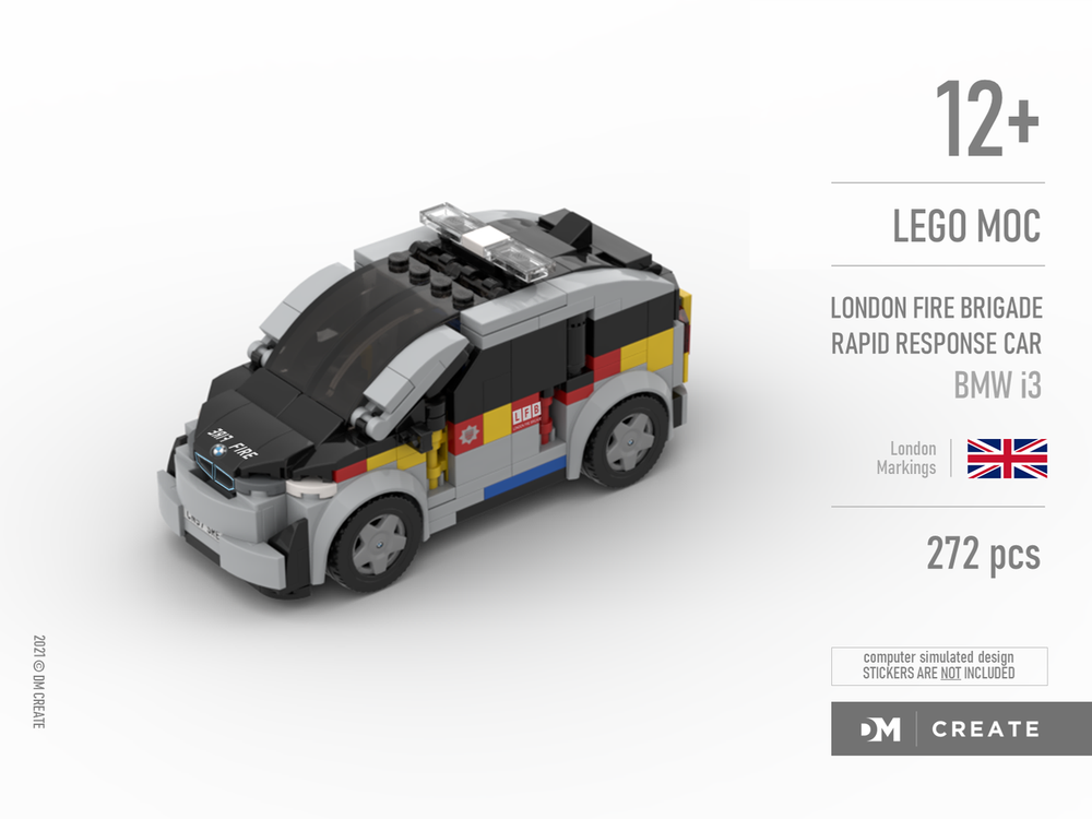 Lego London Fire Brigade LFB - BMW i3 rapid response car