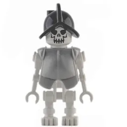Skeleton, Evil Face, Armor and Helmet, Straight Arms