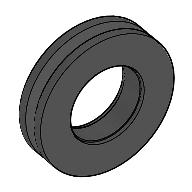 Lego Tyre with Centre Groove [Tightrope Guide Wheel]