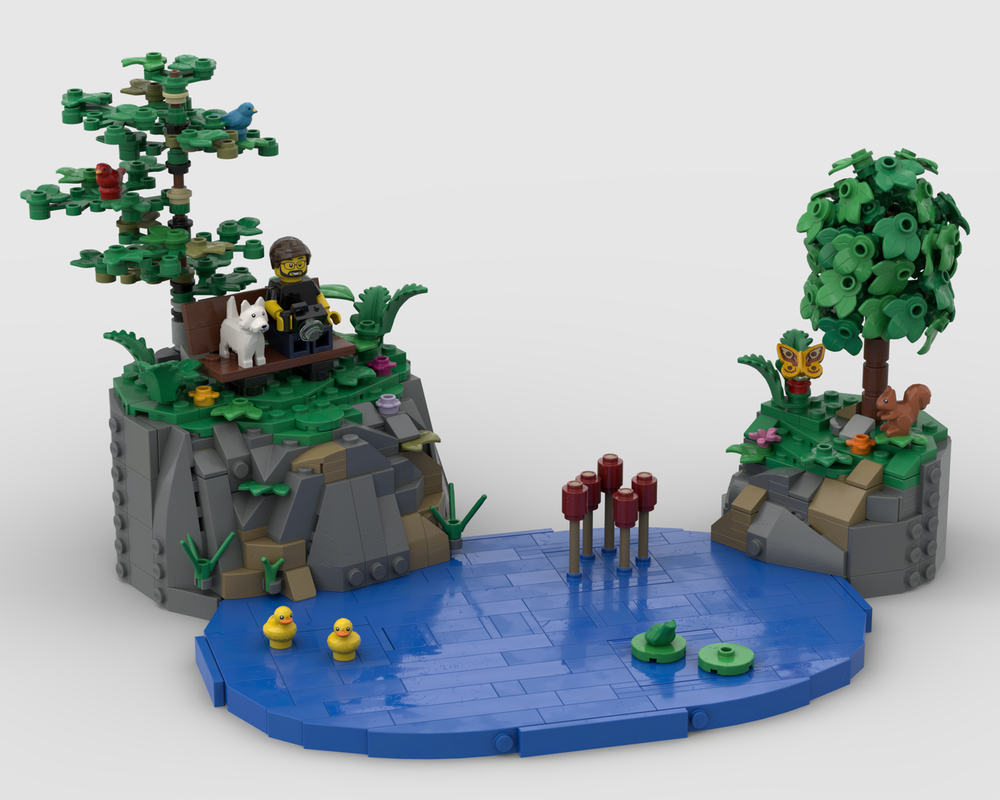 Lego A Bench on a Lake