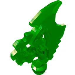 Weapon Axe Blade, Complex (Ninjago) [Techno-Blade] / Trans-Green
