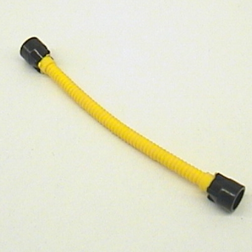 Lego Flexible Hose 8.5L with Tabbed Ends Black (Ends different color than Tube) / Yellow
