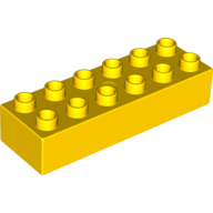 Lego Duplo Brick 2 x 6 / Yellow